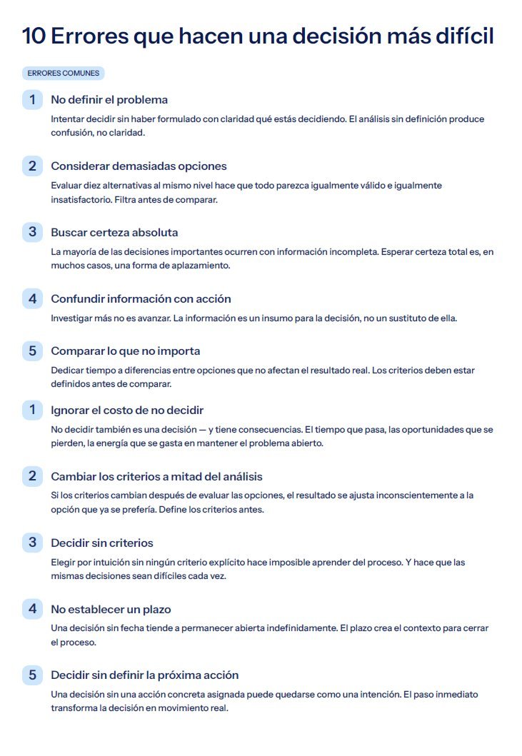 Página del ebook: 10 errores que hacen una decisión más difícil